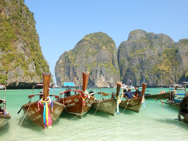 Les bateaux à Krabi en Thailande